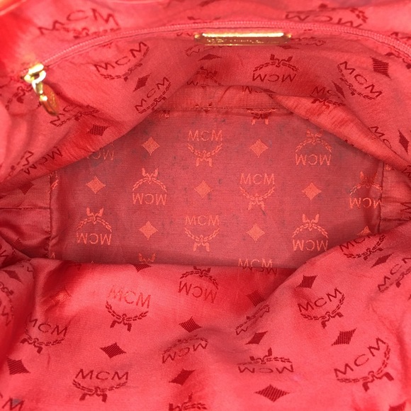 MCM Red Bucket Crossbody Bag with Wallet - Picture 6 of 15